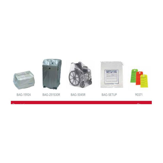 Compass Health equipment bags and tags
