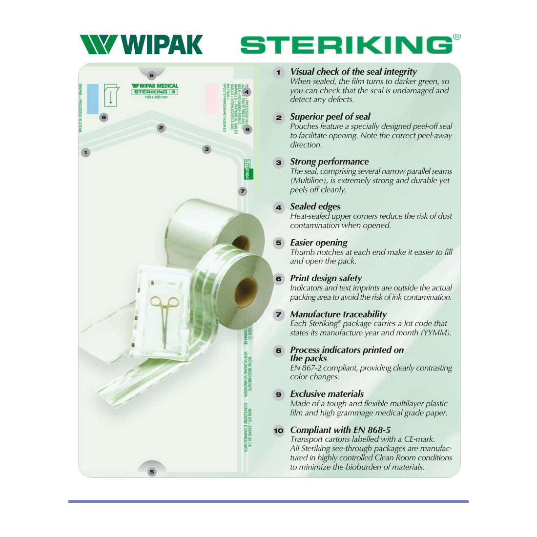 Stevens MDR catalogue Wipak Steriking see-through pouch family