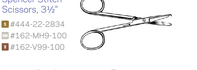 Spencer stitch scissors family from Stevens MDR catalogue page 5
