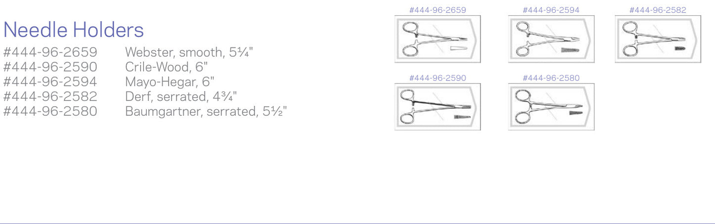 Sterile needle holders family from Stevens MDR catalogue page 6