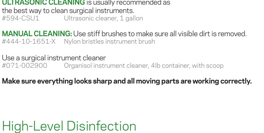 Ultrasonic and manual instrument cleaning products from Stevens MDR catalogue page 8
