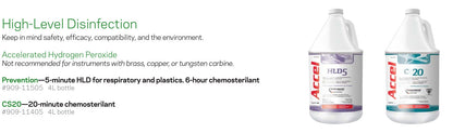 Accelerated hydrogen peroxide HLD5 and CS20 products from Stevens MDR catalogue page 8