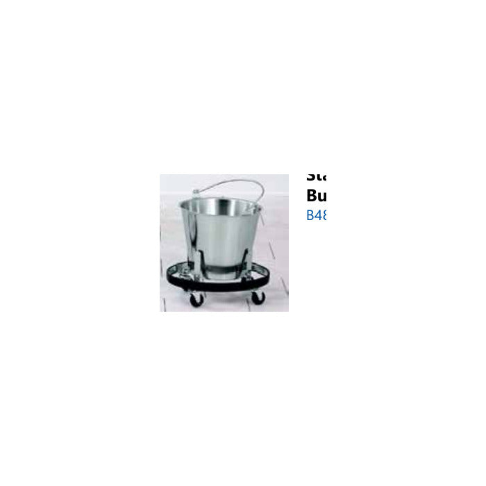 Stainless Steel Kick Bucket with Caster Stand