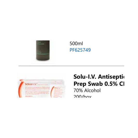 Solu-I.V. Antiseptic Prep Swab 0.5% CHG
