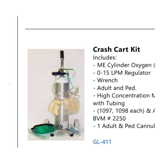 Adult BVM number 2250 in crash cart kit