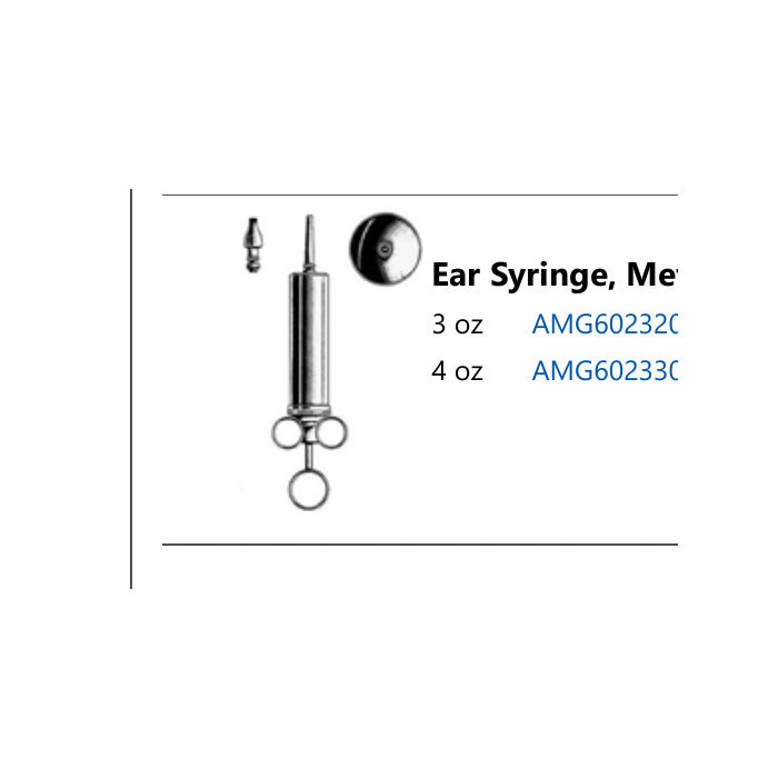 Metal ear syringe