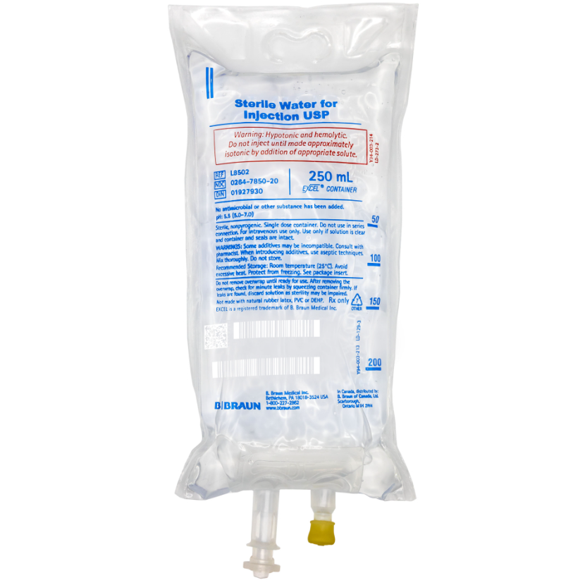 EXCEL® IV Container, Sterile Water for Injection USP, 250 mL