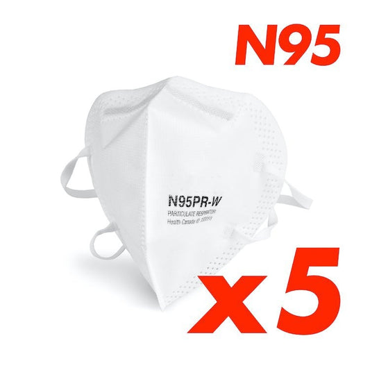 Set of 5 Units - N95 Mask - Health Canada Authorized