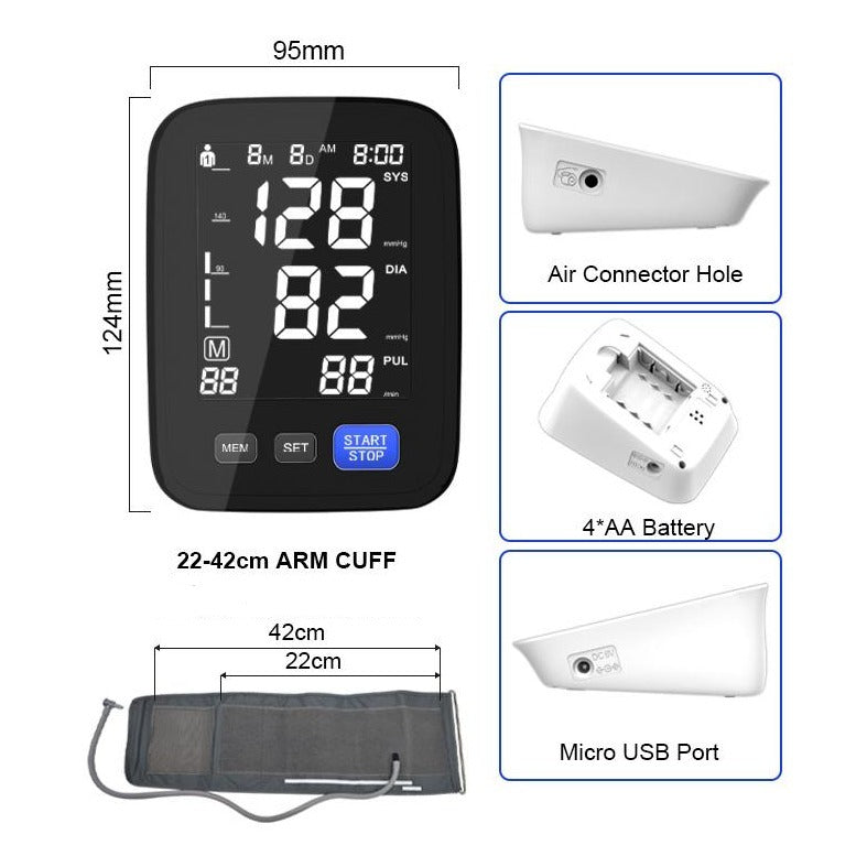 Large Display Digital Blood Pressure Monitor