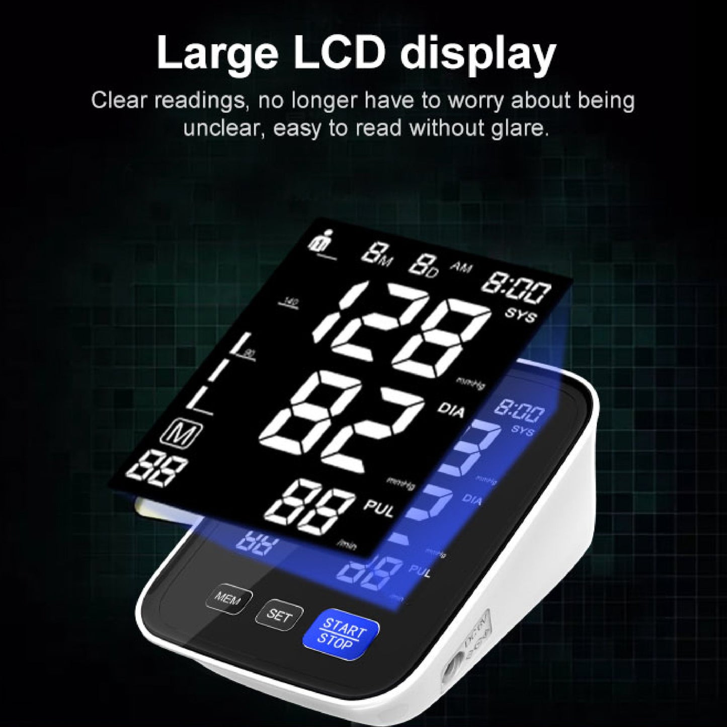 Large Display Digital Blood Pressure Monitor